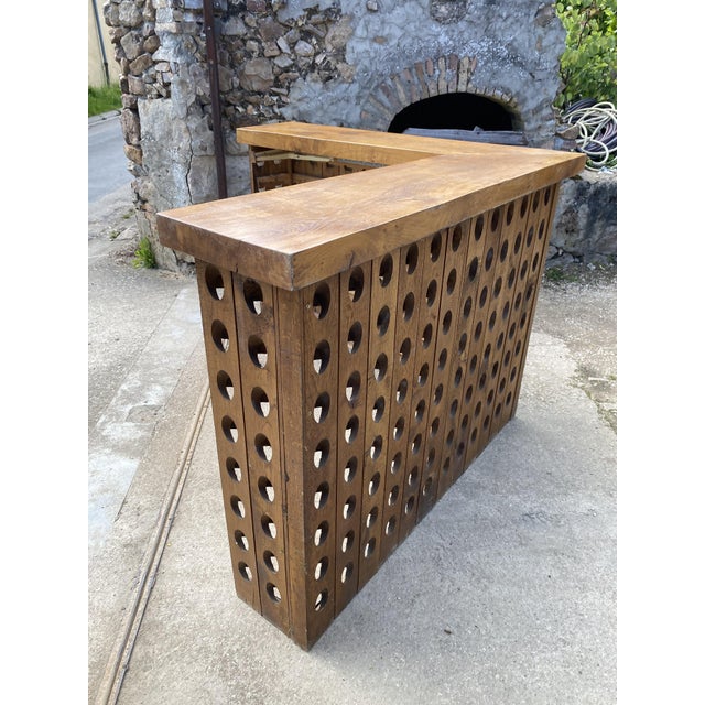 L-Shaped Corner Bar in Walnut, 1950 For Sale - Image 18 of 18