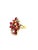 Contemporary Bochic “Orient” Vintage Orange Sapphire & Cognac Diamond Ring Set In 18K Gold & Silver For Sale - Image 3 of 11