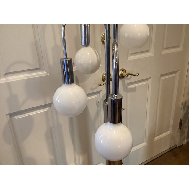 Sonneman Lighting 1970s Sonneman Style Midcentury Chrome Waterfall Style Floor Lamp For Sale - Image 4 of 13