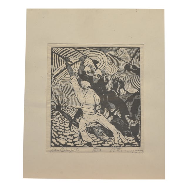Don Quichotte, Arminius Hasemann, Berlin, 1922, Woodprint For Sale