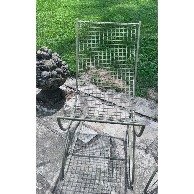1930s French Wire Mesh Garden Chairs - A Pair For Sale - Image 10 of 15