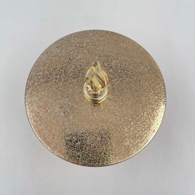 Vintage Hollywood Regency Gold Filigree Ormolu Toilet Roll Cover For Sale - Image 4 of 11