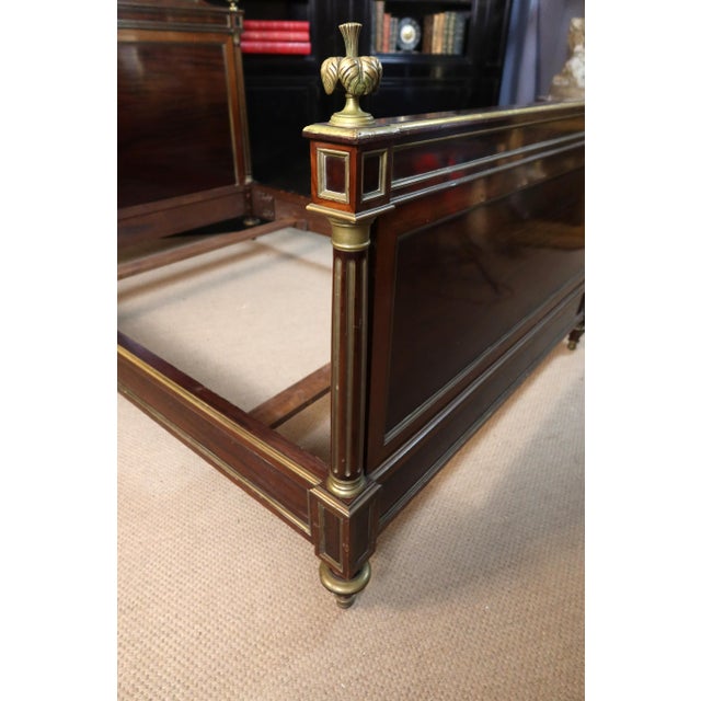 Brown Louis XVI Bed, 19th Century For Sale - Image 8 of 13