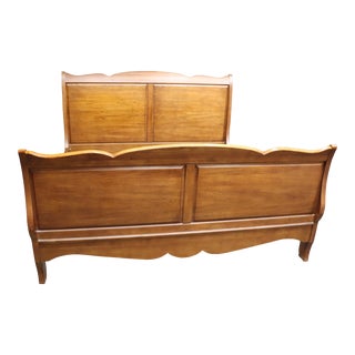 Thomasville Cherry Sleigh Bed King For Sale