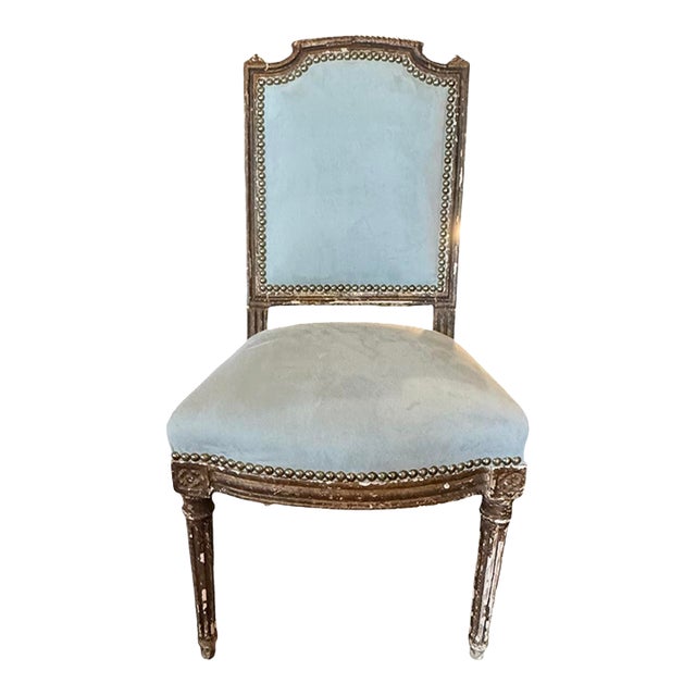 Circa 1860 French Louis XVI Boudoir Chair For Sale