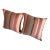 Embroidered Cowtan & Tout Arezzo Brick Terracotta Orange Taupe Beige Abstract Pillow Covers - a Pair For Sale