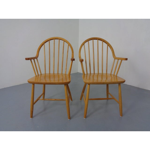 Oak Armchairs by Erik Ole Jørgensen for Tarm Stole Møbelfabrik, Denmark, 1960s, Set of 2 For Sale - Image 4 of 17