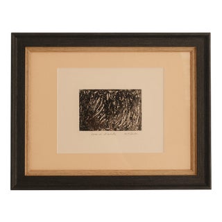 Kristine Tissier, Gestural Composition in Black and White, Etching For Sale