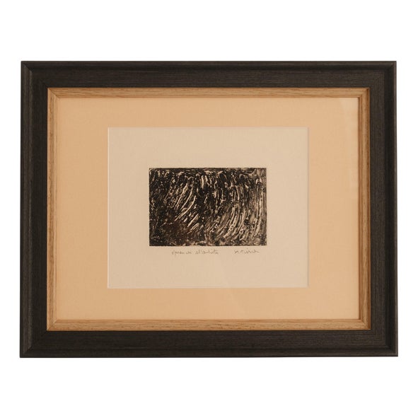 Kristine Tissier, Gestural Composition in Black and White, Etching For Sale