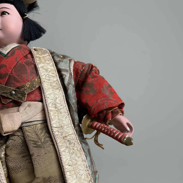 Meiji Period Musha Ningyō Traditional Japanese Warrior Doll, 1890s For Sale - Image 11 of 12