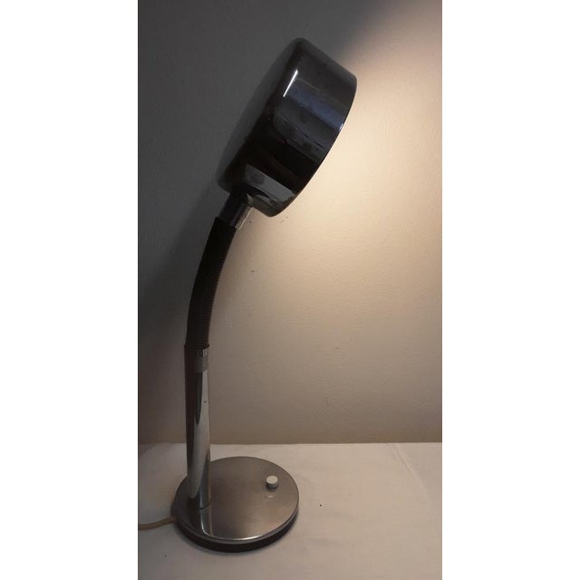 1970s Adjustable Vintage Desk Lamp with a Chrome-Plated Metal Frame and Plastic-Coated Gooseneck, 1970s For Sale - Image 5 of 7