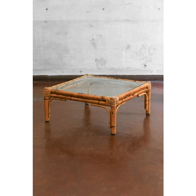 Low Coffee Table in Wicker from Vivai Del Sud, 1970s For Sale - Image 6 of 6