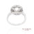 Platinum (950) Natural Brilliant Diamond Semi Mount Ring Size 6.5 For Sale - Image 4 of 9