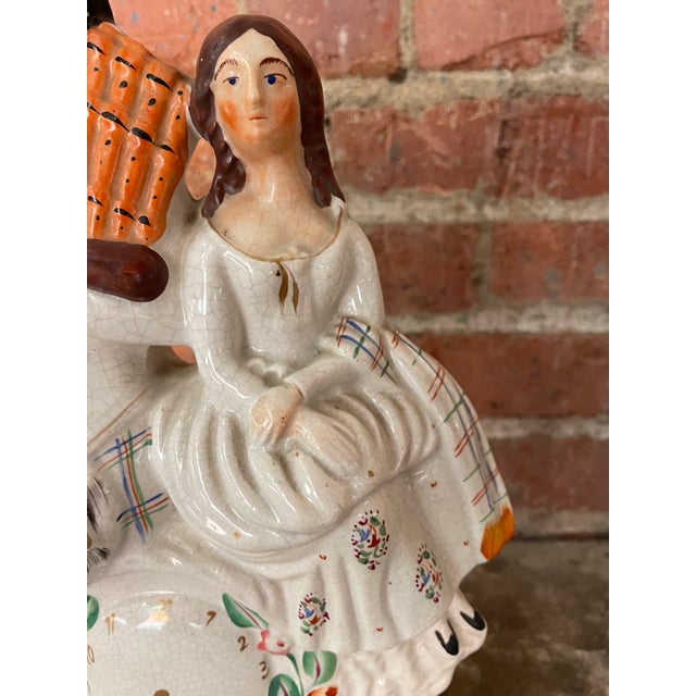 English Staffordshire Man and Woman Late 19th C. For Sale - Image 3 of 6