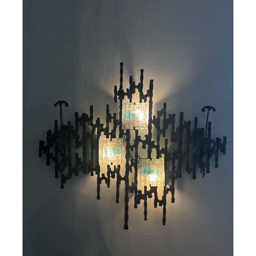 Brutalist Wall-Mounted Lamp & Coat Rack Sculpture For Sale - Image 12 of 12