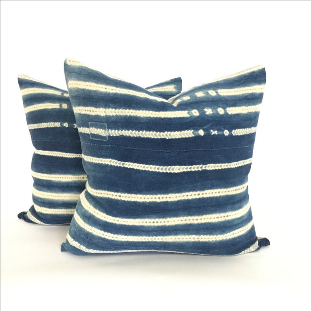 Vintage African Indigo Pillows A Pair Chairish