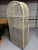 Boho Chic Vintage 1970s Palm Beach Coastal Arched Wicker & Rattan Étagère Hutch Cabinet With Sunburst Doors For Sale - Image 3 of 12
