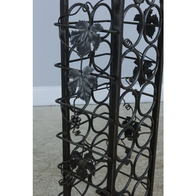 1990s Charleston Forge Attributed Steel & Iron Wine Rack For Sale - Image 5 of 10