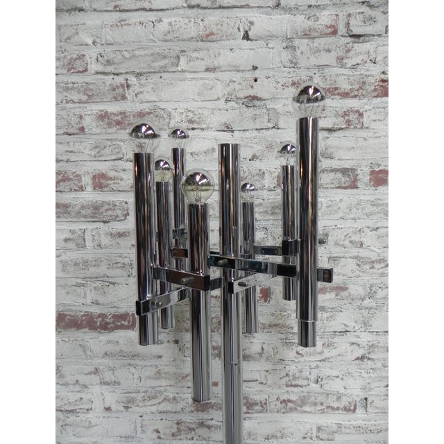 Standing Chrome Lamp with Eight Lights, 1970s For Sale - Image 18 of 18