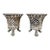 Antique Old English Georgian Style Garden Cast Iron Lattice Urn Planters on Lion Paw Feet, a Pair For Sale
