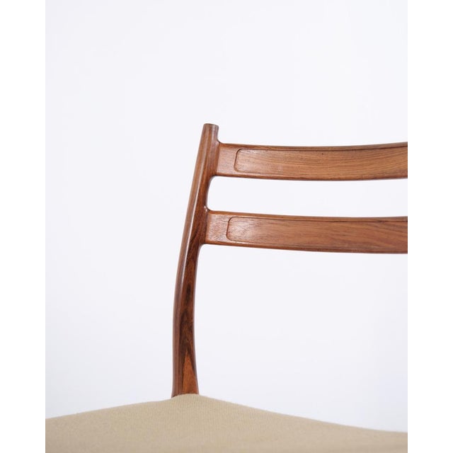Wood Dining Chairs in Rosewood attributed to Arne Wahl Iversen for Glyngøre Stolefabrik, 1950s, Set of 4 For Sale - Image 7 of 12