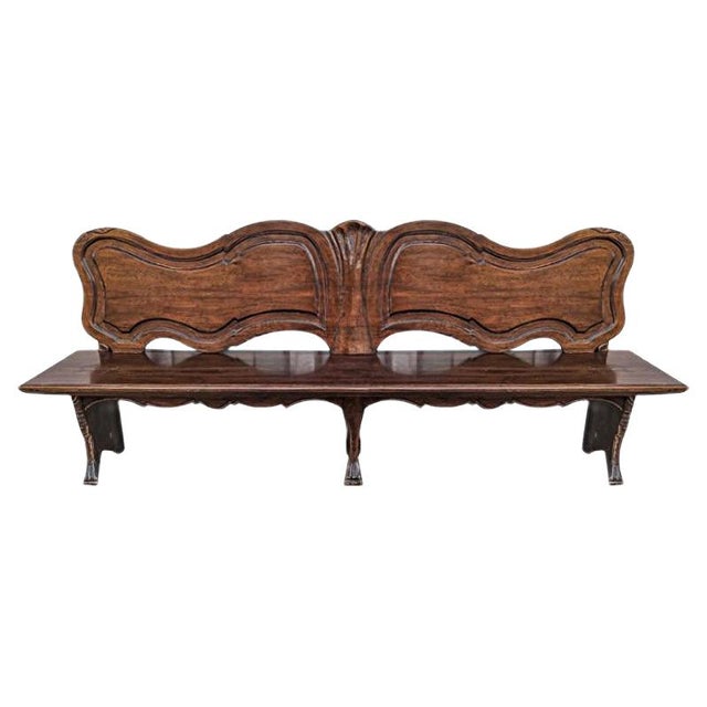 Wooden Bench with Lion Paws in Solid Wood, Italy, 1950s For Sale - Image 10 of 10