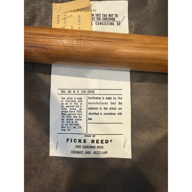 Mid-Century Modern Mid 20th Century Ficks Reed Chippendale Armchairs on Castets (Set of Two) For Sale - Image 3 of 11