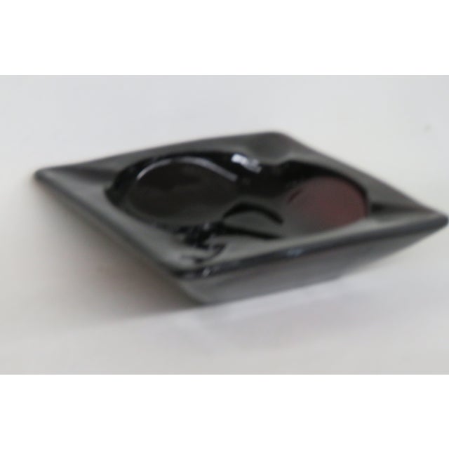 Ruby Red Anchor Hocking Ruby Red Glass Ashtray 4214b For Sale - Image 8 of 9