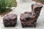 Traditional Overstuffed Upholstered Chair & Ottoman Set For Sale - Image 3 of 11