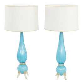 Example of Blue Murano Glass Lamps