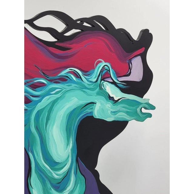 Rare Ltd Edition Bonnie Leibowitz Hand Painted Acrylic on Cast Iron 26/50. 24 In For Sale - Image 11 of 12