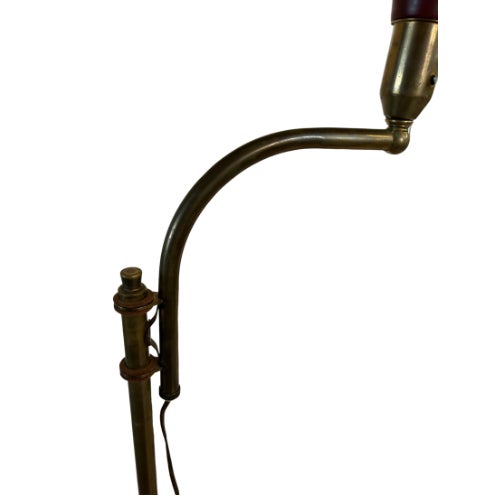 Vintage M.G. Wheeler "Sight Light" Burgundy Floor Lamp Attributed to Earl Canfield For Sale In Atlanta - Image 6 of 7