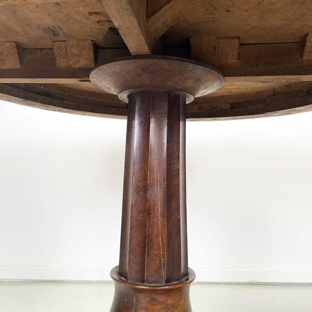 Italian Round Wood Dining Table, 1800s For Sale - Image 11 of 16