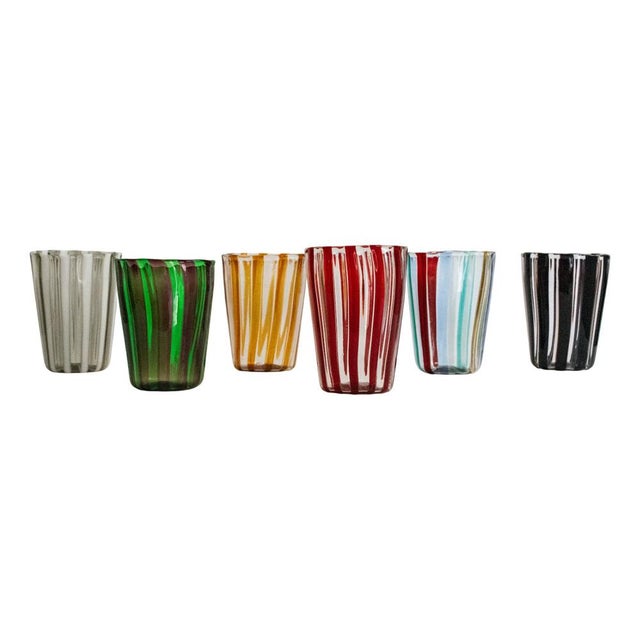 Italian Murano Glassware by Mariana Iskra for Ribes Studio, 2004, Set of 6 For Sale - Image 10 of 10