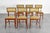 Mid-Century Italian Wood and Yellow Fabric Chairs, 1960s, Set of 6 For Sale - Image 6 of 16