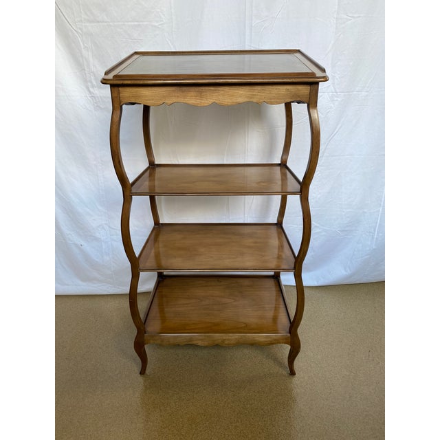 Baker MidCentury Modernillen Collection Leather Topped Library Stand