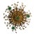 Flush Mount Maison Baguès Crystal Green Flowers Leaves Chandelier 9 Lights For Sale
