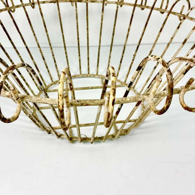 1950s Vintage French Art Nouveau Boho Chic Medium Jardiniere Basket Planter. For Sale - Image 15 of 17