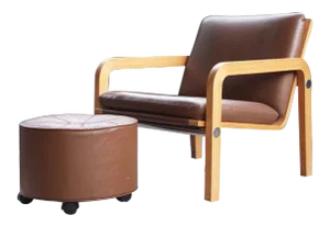 Mid Century Thonet Oak Bentwood & Chrome Armchair