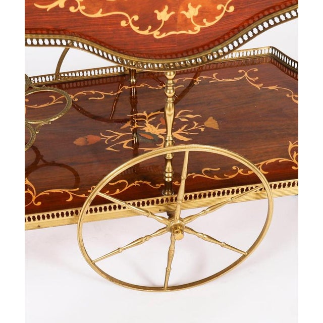 Vintage Italian Sorento Marquetry Drinks Trolley, 1960 For Sale - Image 12 of 18