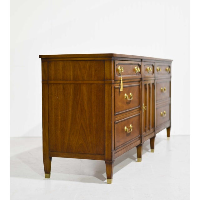 Mid 20th Century Mid Century Transitional 9 Drawer Lowboy Dresser by Drexel For Sale - Image 5 of 13