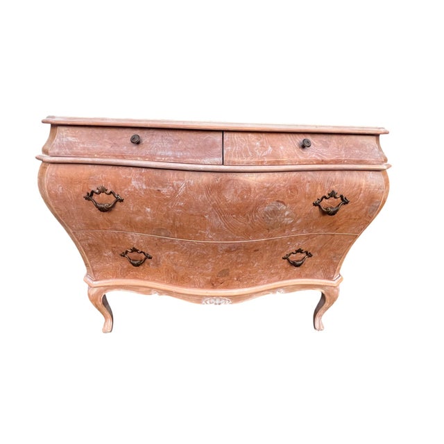 Mid 20th Century Pair Bombe Burl Wood Commodes Italy For Sale - Image 10 of 18