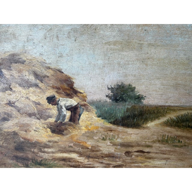 Original Antique Oil Painting, Plein Air, French Impressionism For Sale - Image 9 of 13