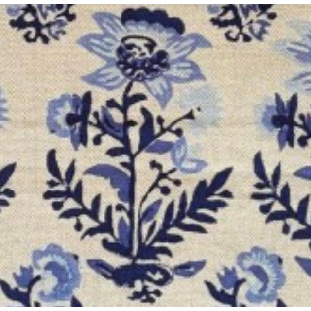 2020s Robshaw Hina Azure Block Print 18 X 18 Decorative Pillow With Down/Feather Insert For Sale - Image 5 of 5