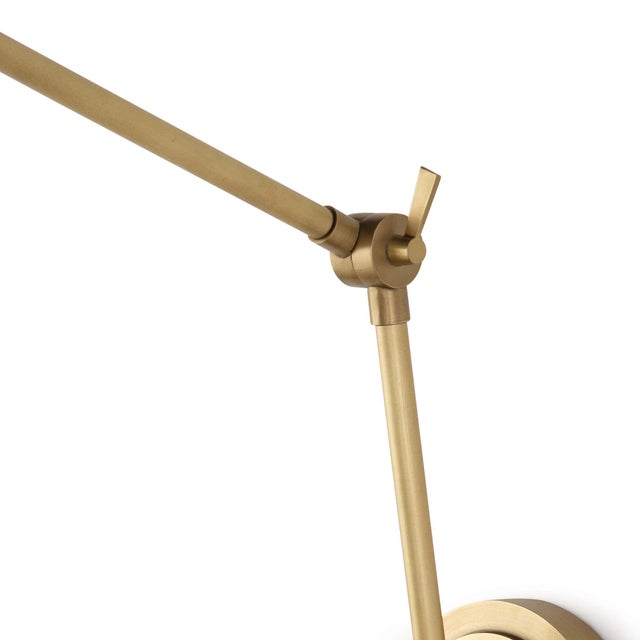 Regina Andrew Sal Task Sconce in Natural Brass For Sale - Image 4 of 7