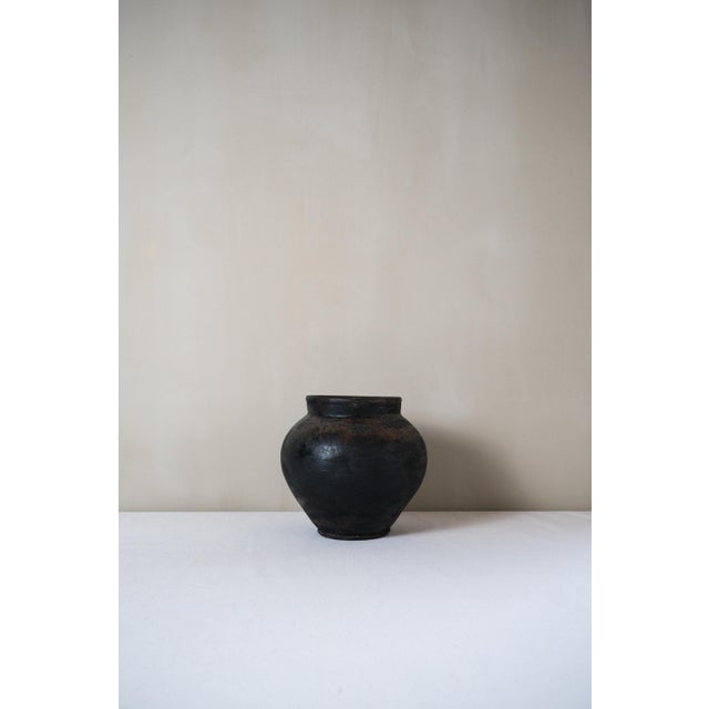 Rustic Vintage Vase in Clay For Sale - Image 3 of 6