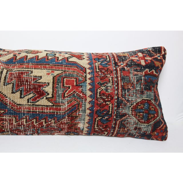 Handwoven Rug Motif Bohemian Cushion-- Boho Heriz Rug-Inspired Throw Pillow -16'' X 43'' For Sale In Tampa - Image 6 of 10