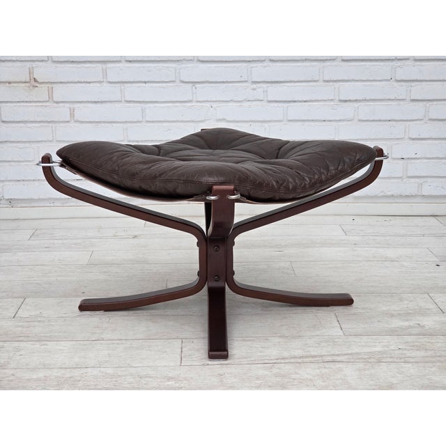 Set of Norwegian Falcon Lounge Chair and Ottoman by Sigurd Ressel, 1970s For Sale - Image 13 of 18