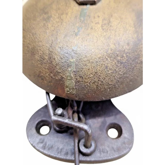 Victorian Antique 1800s Cast Iron Pull Bell — Victorian Fire, Boxing, or Trolley Bell (3.75") For Sale - Image 3 of 7