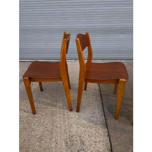 Mid-Century Modern Danish Teak and Birch Stacking Chairs, Hand-Crafted, 1962 For Sale - Image 3 of 14